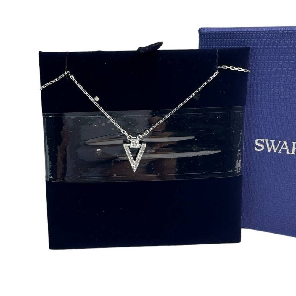 Swarovski Funk Necklace, White, Rhodium Plated